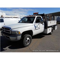 1999 Dodge 3500 Ram Flatbed Pickup, 139,322 Miles VIN: 3B6MC3659XM571835 Regular Cab, 2WD, RWD, 5.9L