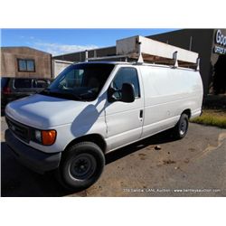 2003 Ford E350 Cargo Van, 201,115 Miles VIN: 1FTSS34L53HB78131 Full-Size Van, RWD, V8, 5.4L, Weather