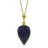 14k YG 12.90ct Sapphire Briolette Necklace