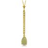 14k Solid Gold 0.77ct Opal & Diamond Necklace