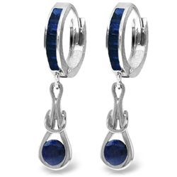 14K White Gold 2.60ctw Sapphire Infinity Earring