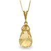 14k YELLOW GOLD 7.0ct Citrine Necklace