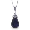 Image 1 : 14K WHITE GOLD 14.80ct BRIOLETTE SAPPHIRE NECKLACE