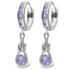 14K White Gold 1.30ct .95ct Tanzanite Infinity Earring
