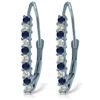 14k Solid Gold Sapphire & Diamond Earrings