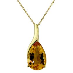14k Yellow Gold 5.0ct Citrine Necklace