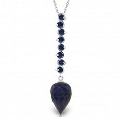 14k White Gold 14.55ct Sapphire Necklace