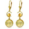 14k Yellow Gold Citrine Duo Earrings