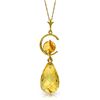 Image 1 : 14k Yellow Gold Citrine 'C' Necklace