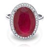 7.93ct 14k White Gold Amid Conflict Ruby Diamond Ring