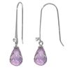 Image 1 : 1.35ct Amethyst Fish Hook Earring w/ Diamond in 14k WG