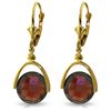 14k Solid Gold 8.40ct Garnet Earrings