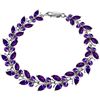 14k Solid Gold Amethyst Butterfly Bracelet