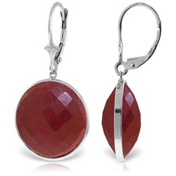 14K White Gold CHECKERBOARD CUT  46.0ct ROUND RUBIES