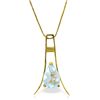 14k Solid Gold 1.50ct Aquamarine Necklace