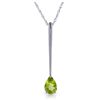 Image 1 : 14k Solid Gold 0.65ct Peridot Necklace