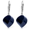 14K White Gold 30.5ct Sapphire & Diamond Earring