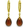 Image 1 : 14k Solid Gold 6.0ct Garnet Earrings