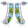 Image 1 : 14k Solid Gold Blue topaz & Peridot Earrings