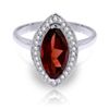 2.15ct 14k White Gold Ring Diamond Marquis Garnet