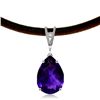 14K White Gold 6.0ct Amethyst & Diamond Necklace
