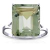14k Solid Gold 6.50ct Green Amethyst Cocktail Ring