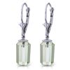 14k Solid Gold 9.0ct Green Amethyst Earrings
