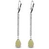 14k Solid Gold 1.54ct Opal & Diamond Earrings