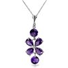 Image 1 : 14K WG 2.15ct PEAR& 1.0ct ROUND AMETHYST NECKLACE