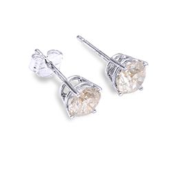 0.10 CT. H-I SI2 Genuine Diamond 14k Gold Stud Earrings