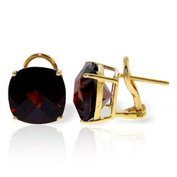 9.00ct Garnet French Clip Earrings in 14k YELLOW GOLD