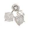 Image 2 : Genuine Diamond Stud Earring 3ctw Diamond Earring 14K