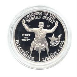 US Commemorative Dollar Proof 1996-P Wheelchair