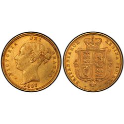 1887-M ½ Sovereign PCGS MS61