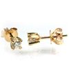 Image 2 : Genuine 0.42 ctw Diamond Stud Earring 18kt Gold-Yellow