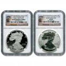 Certified American Eagle 75th Anniversary 2pc Proof Sil