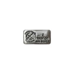 Prospectors Gold And Gems Silver Bar 1 Ounce .999 Fine