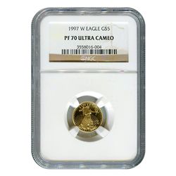 Certified Proof American Gold Eagle $5  PF70 NGC (Date