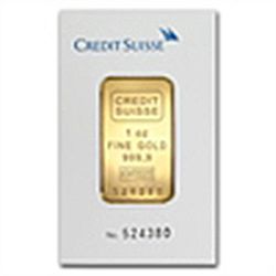 1 oz Credit Suisse Gold Bar .9999 Fine (In Assay)