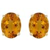 Genuine 2.50 ctw Citrine Oval Stud Earrings 14kt