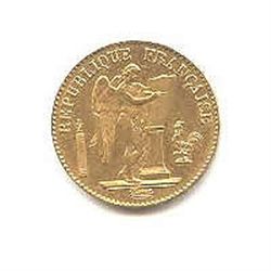 French 20 Franc Angel Gold Coin]