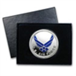 1 oz U.S. Air Force Enameled Silver Round (w/Gift Box &