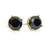 Image 2 : Genuine 1.0 ctw Black Diamond Stud Earrings 14kt