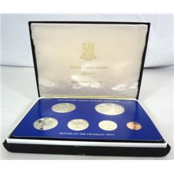 1975 BRITISH VIRGIN ISLANDS PROOF SET, CONTAINS  .7643 ASW .999  SILVER