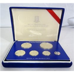 1977 BRITISH VIRGIN ISLANDS ROYAL SILVER JUBILEE PROOF SET ALL COINS ARE SILVER