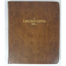 1941 THRU 1978 LINCOLN CENT CENT, AU/BU  IN BROWN ALBUM