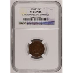 1908-S INDIAN HEAD CENT NGC VF DETAILS