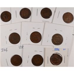 10-INDIAN HEAD CENTS (79,80,81,82,83,84,85,86,87,88) AG-FINE