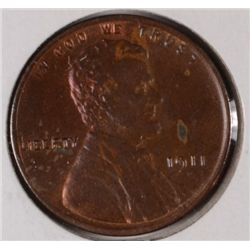 1911-D LINCOLN CENT AU TONED