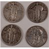 Image 1 : 4 STANDING LIBERTY QUARTERS 1918-S,23,26-S,27-S) GOOD-VF